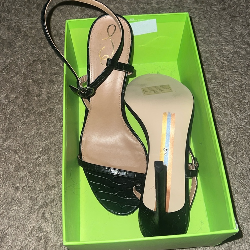 Croc like sandal heels